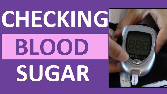 Checking blood glucose level using a Glucometer