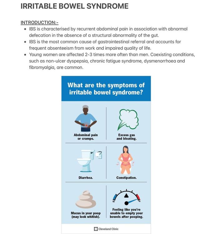 Irritable Bowel Syndrome I