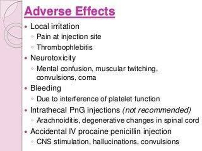 Adverse effects of penicillin