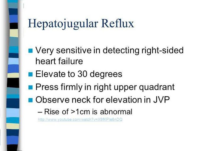 Hepatojugular Reflux