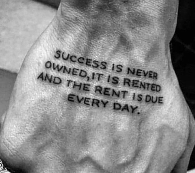 Success is never owned