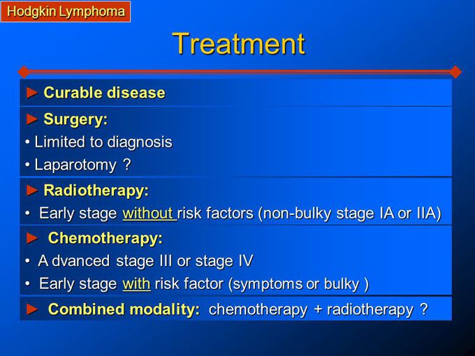 Treatment for Hodgkin's lymphoma