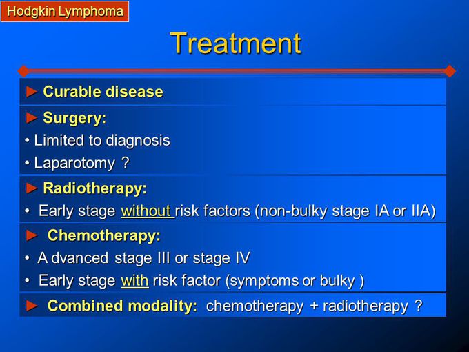 Treatment for Hodgkin's lymphoma