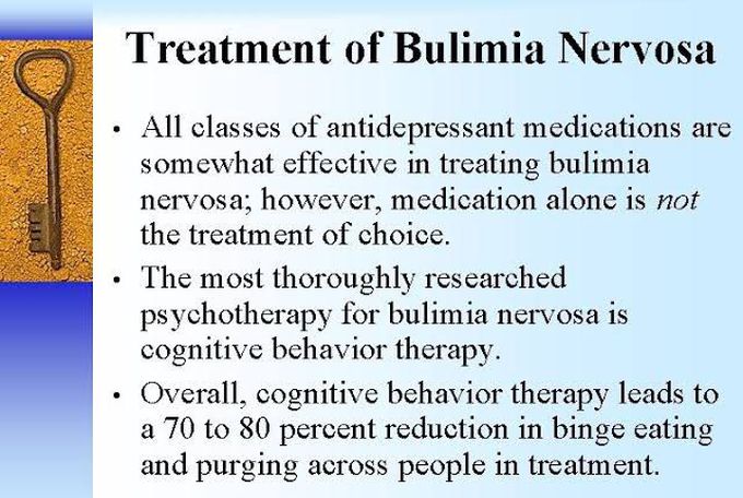 Treatment of bulimia nervosa.