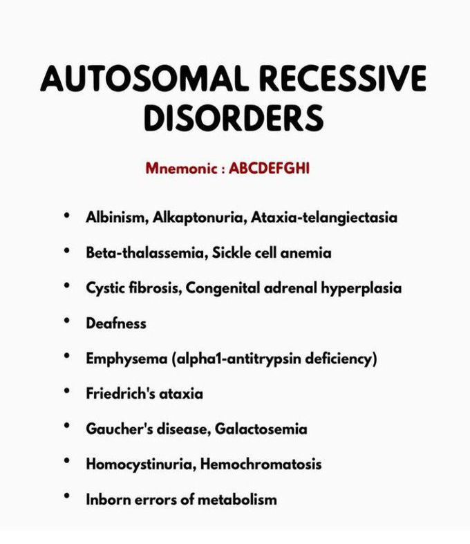 Autosomal Recessive Disorders