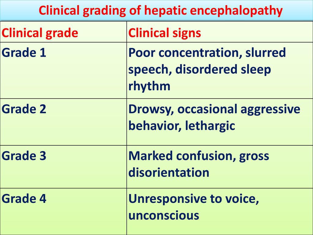 Grading Of Hepatic Encephalopathy