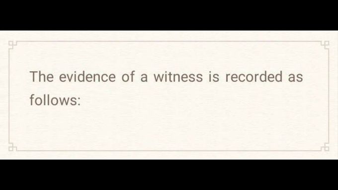 Record of Evidence