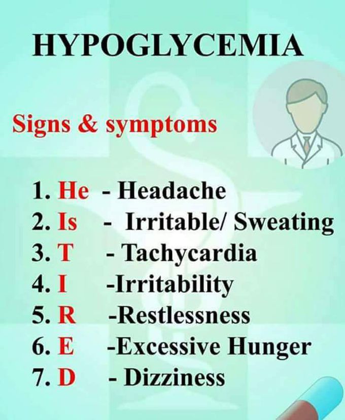 Mnemonics  for hypoglycemia