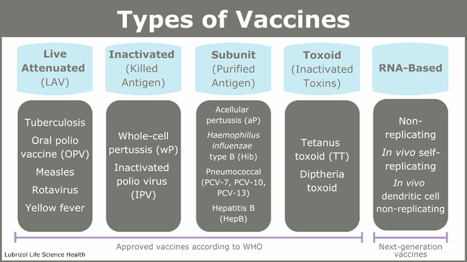 Types of vaccines