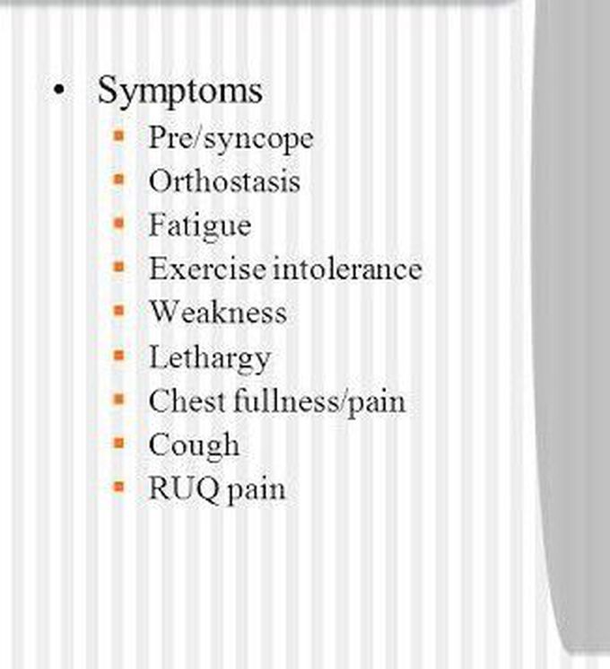 These are the symptoms of Pacemaker syndrome