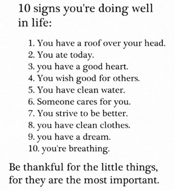 10 signs u are doing well in your life