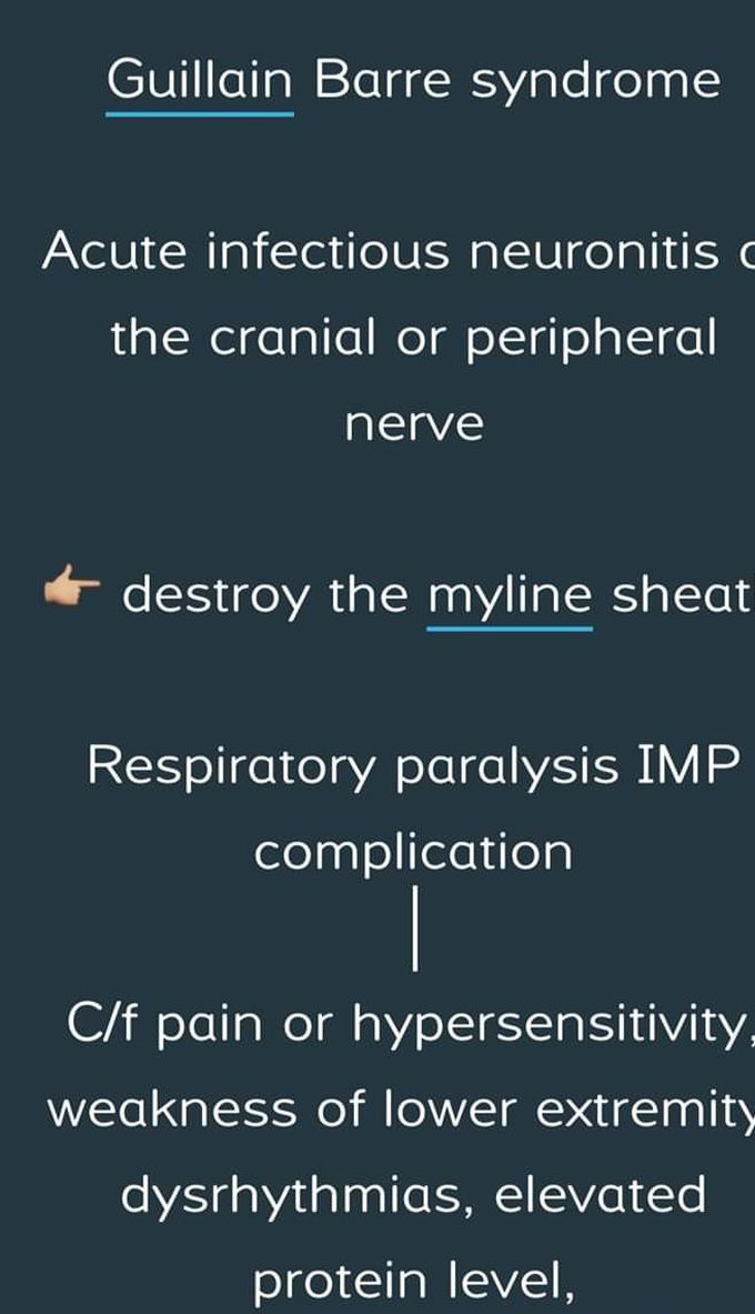 Guillian barre syndrome