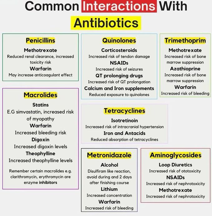 Common Antibiotic Interactions