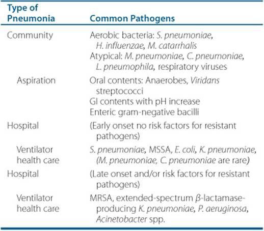 Pneumonia | Types and Common Causative Pathogens - MEDizzy