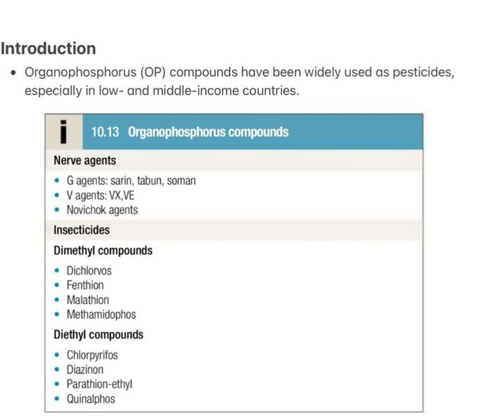 Organophosphate Poisoning I