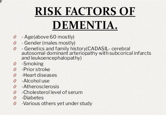 Dementia- Risk Factors