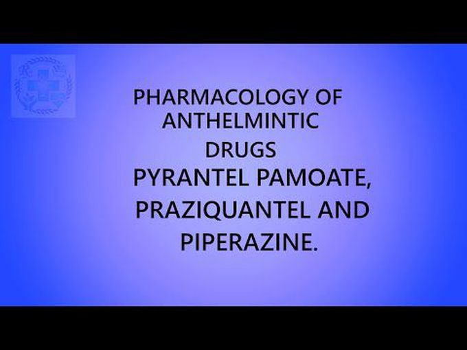 The 3 Ps in Antihelminthic drugs (Praziquantel, pyrantel pamoate, piperazine)