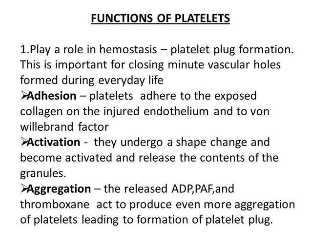 platelet structure and function