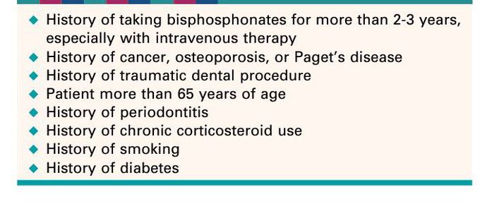 Bisphosphonate related osteonecrosis of the jaws