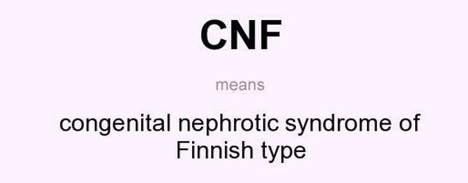 Congenital nephrotic syndrome