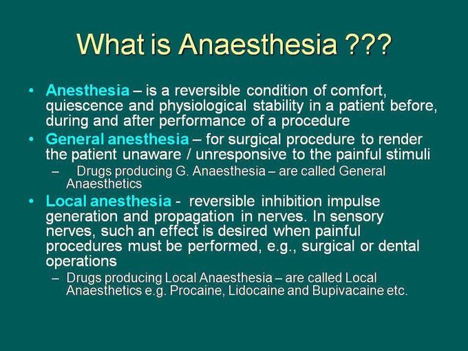 Anaesthesia