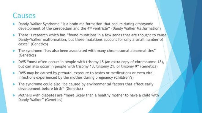 These are the causes of Dandy walker syndrome