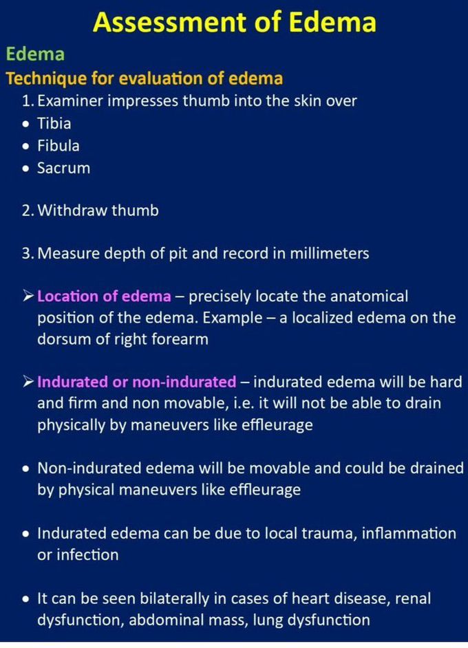 Assessment of Edema I