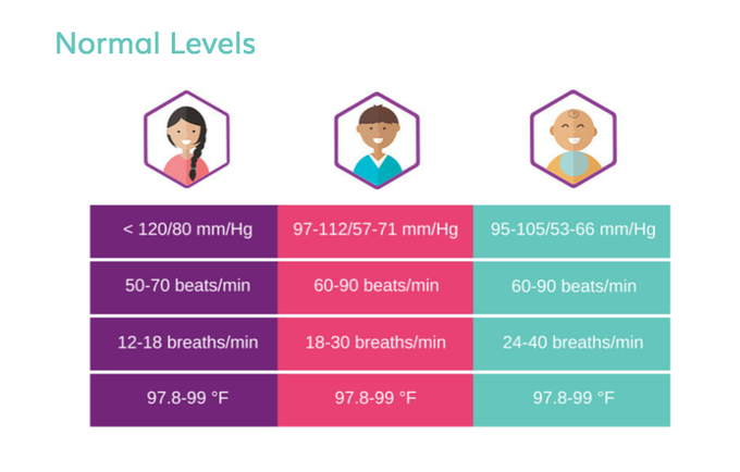 Normal vitals.