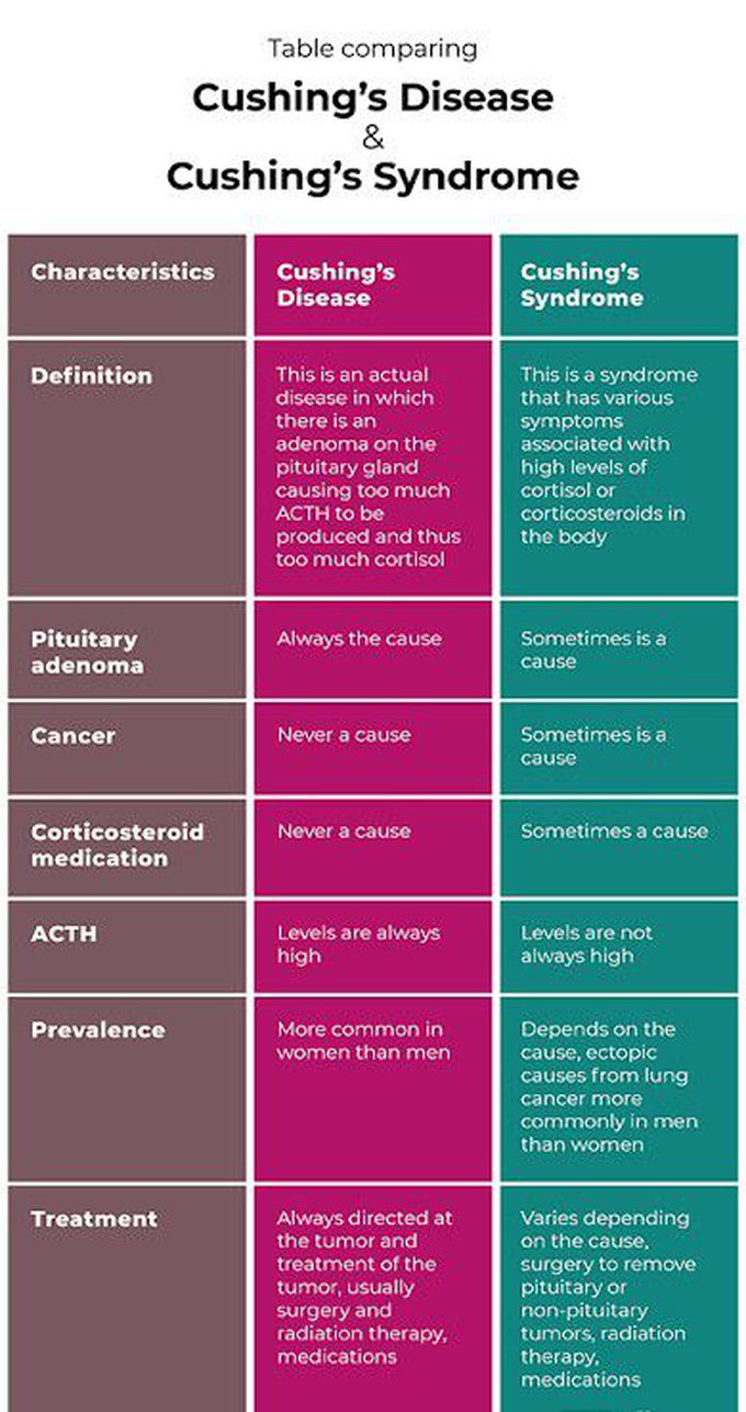 cushing disease vs cushing syndrome