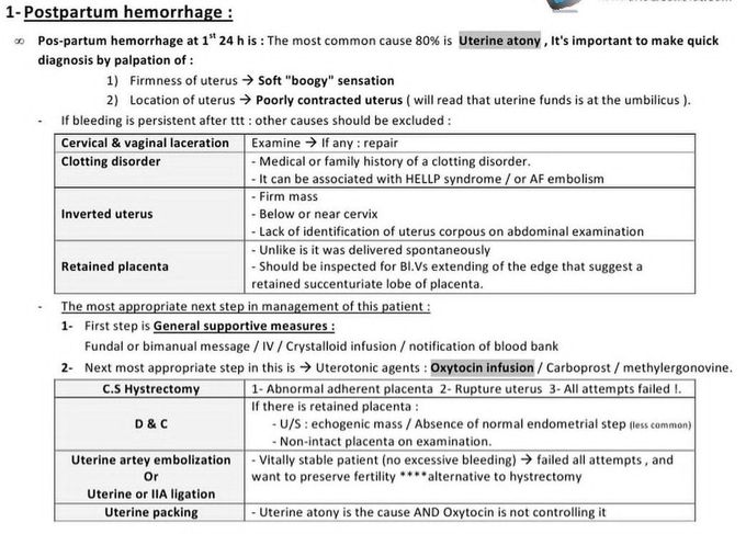 Postpartum Hemorrhage