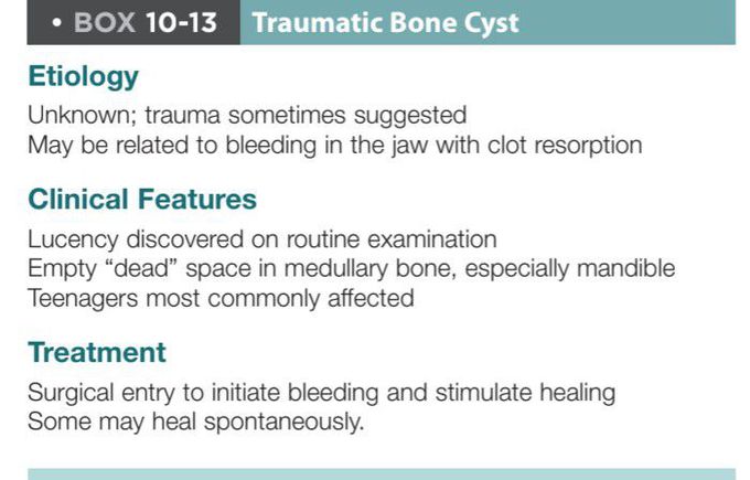 Traumatic bone cyst
