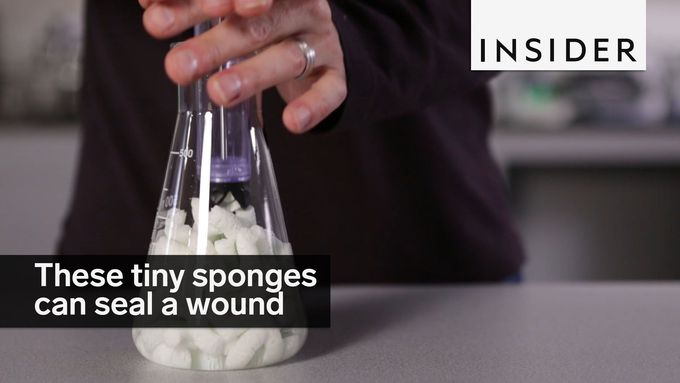 These tiny sponges can seal a wound in 20 seconds