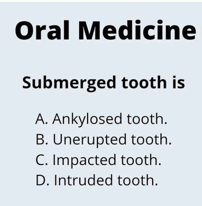 Submerged Tooth