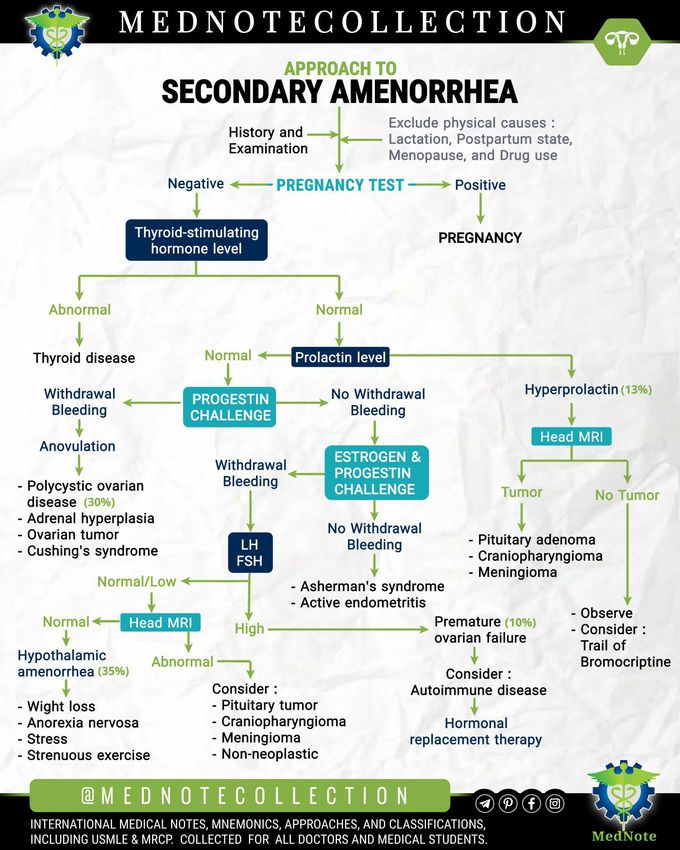 Approach to Secondary Amenorrhea