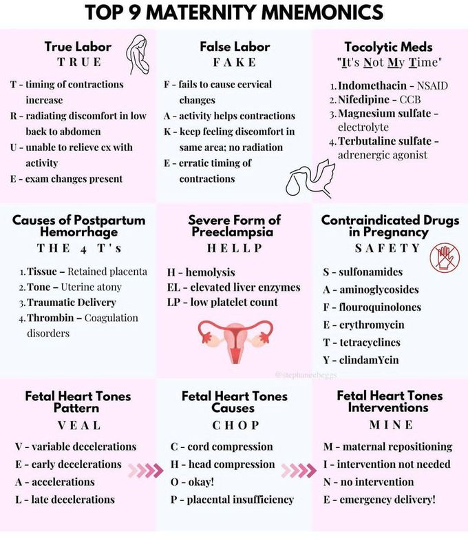 Maternity Mnemonics