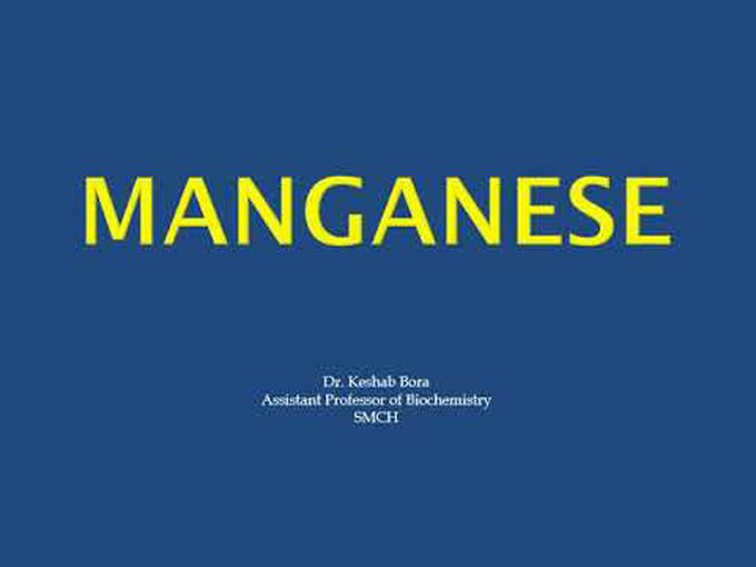 Biochemistry of Manganese and Cobalt