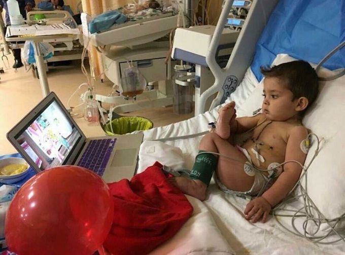 Cute baby after his cardiac surgery ❤️